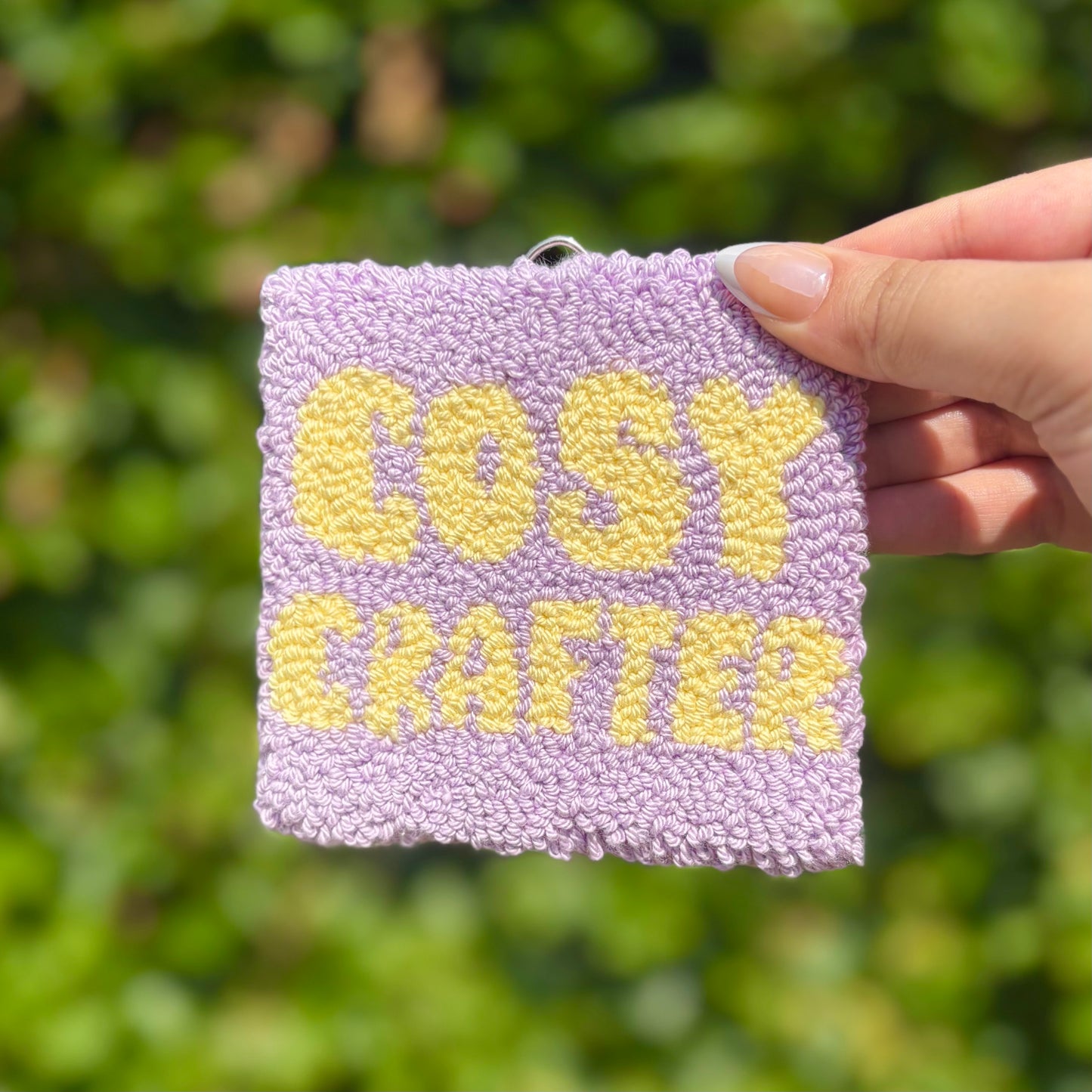 Cosy Crafter Handmade Punch Needle Mug Rug Coaster