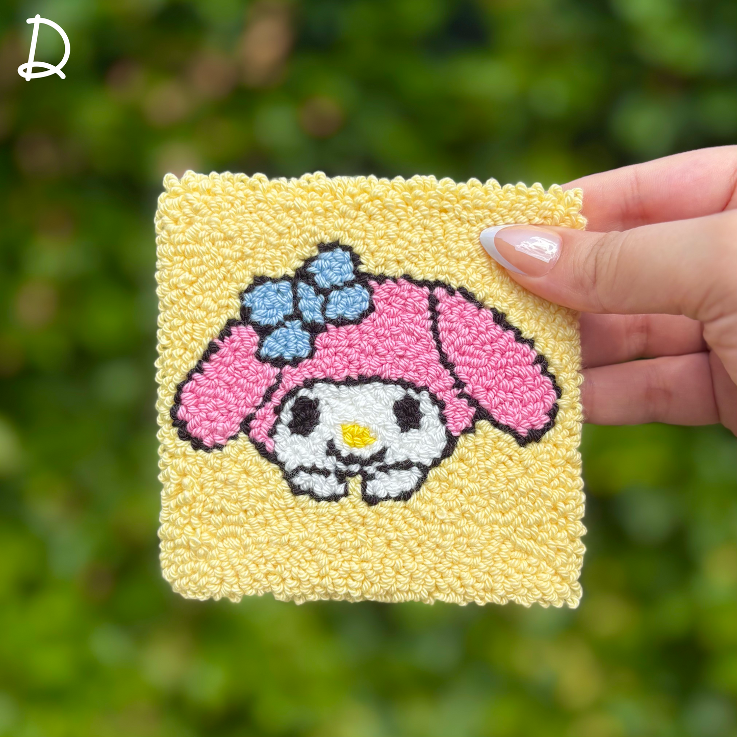 Kawaii Friends Handmade Punch Needle Mug Rug Coaster