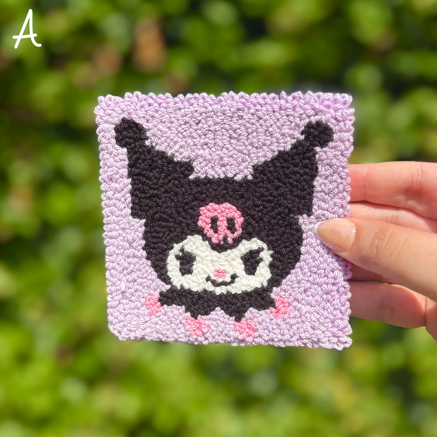 Kawaii Friends Handmade Punch Needle Mug Rug Coaster
