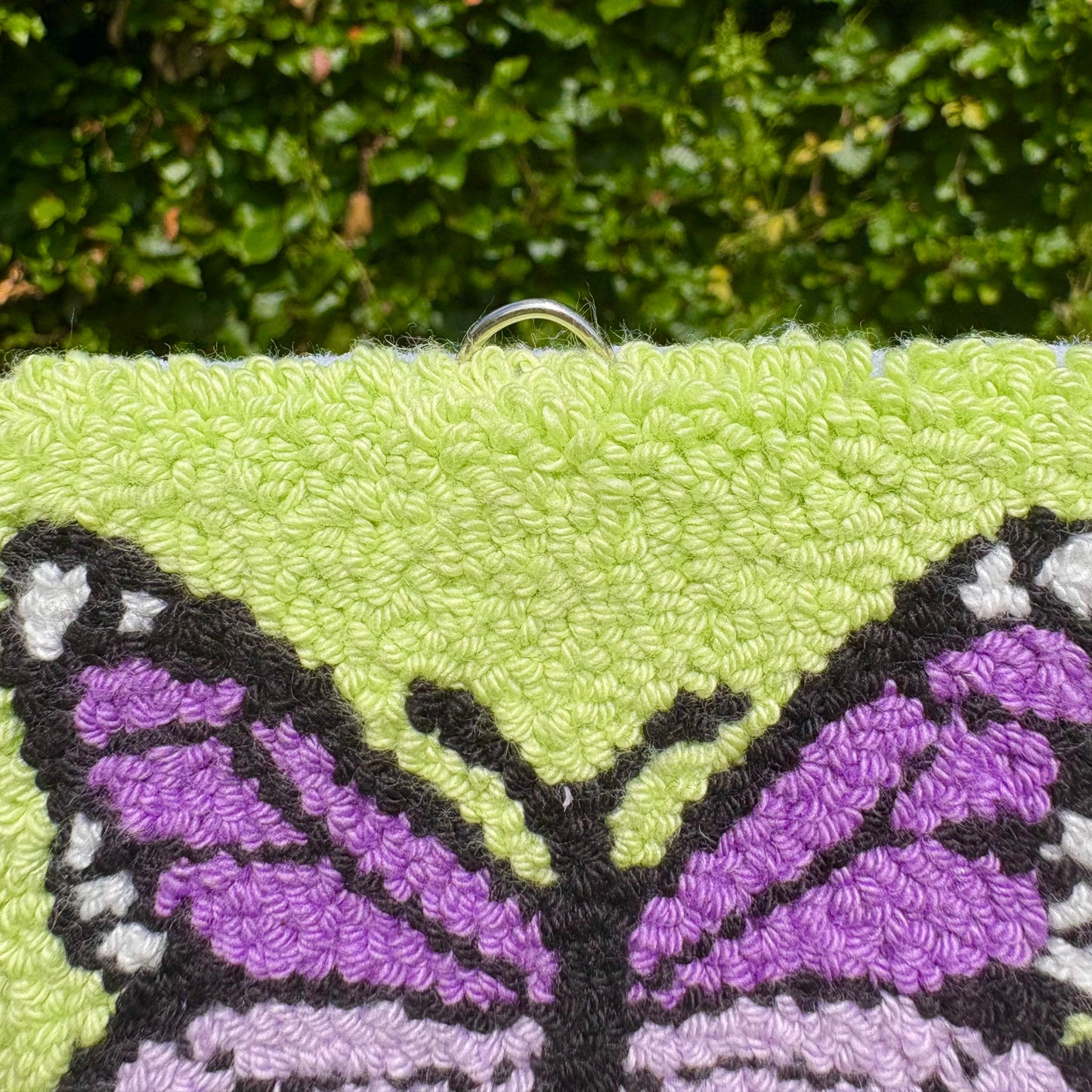 Butterfly Handmade Punch Needle Mug Rug Coaster