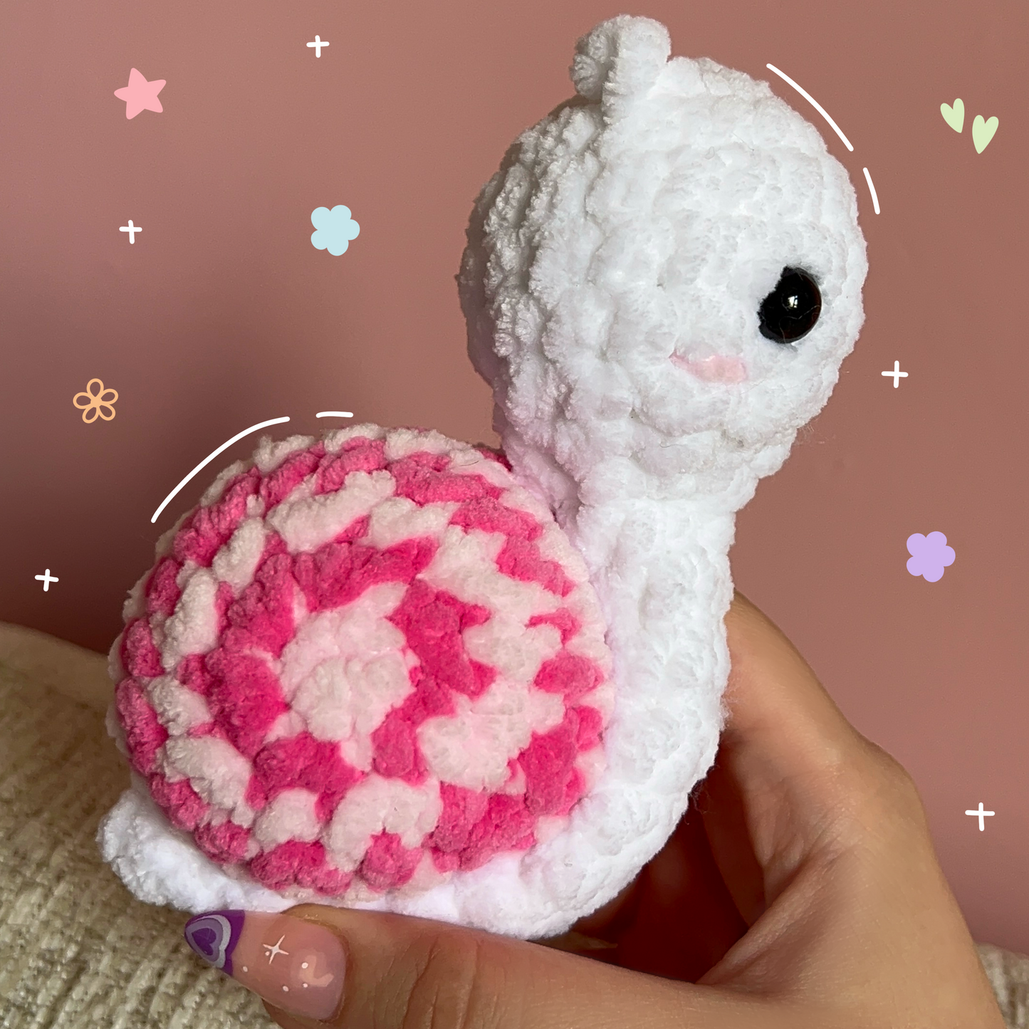 Candy Snail Crochet Amigurumi Plushie