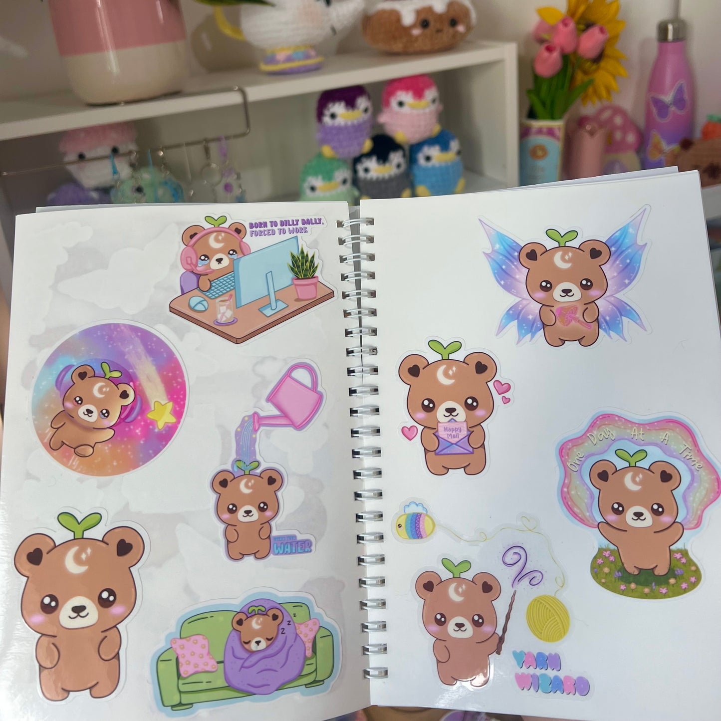 Nebula Nebbie the Celestial Sprout Bear Sticker