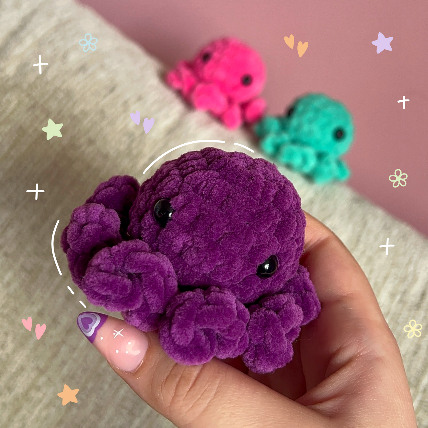 Mini Octopus Crochet Amigurumi Plushie