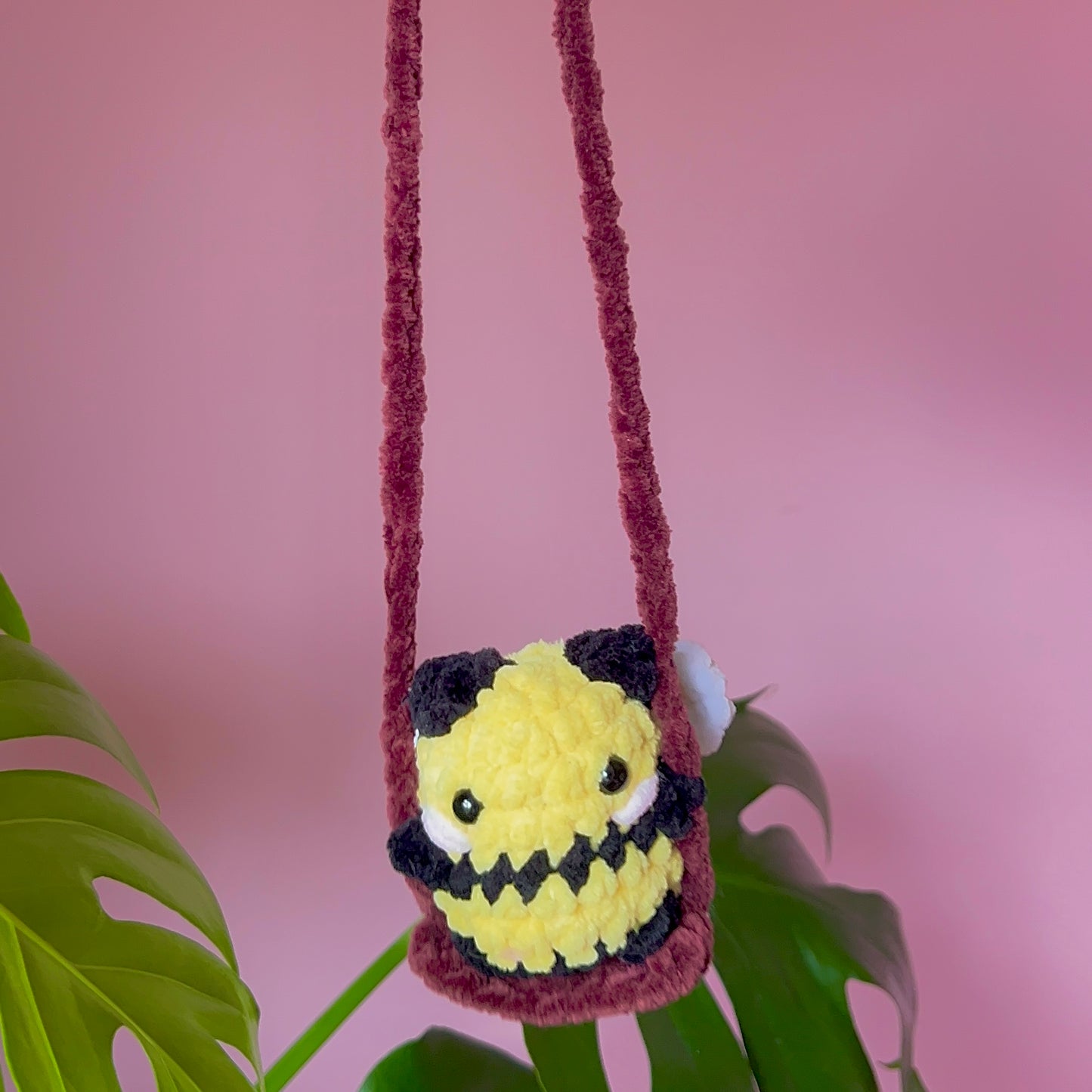 Bee on Swing Crochet Handmade Amigurumi Hanging Plushie