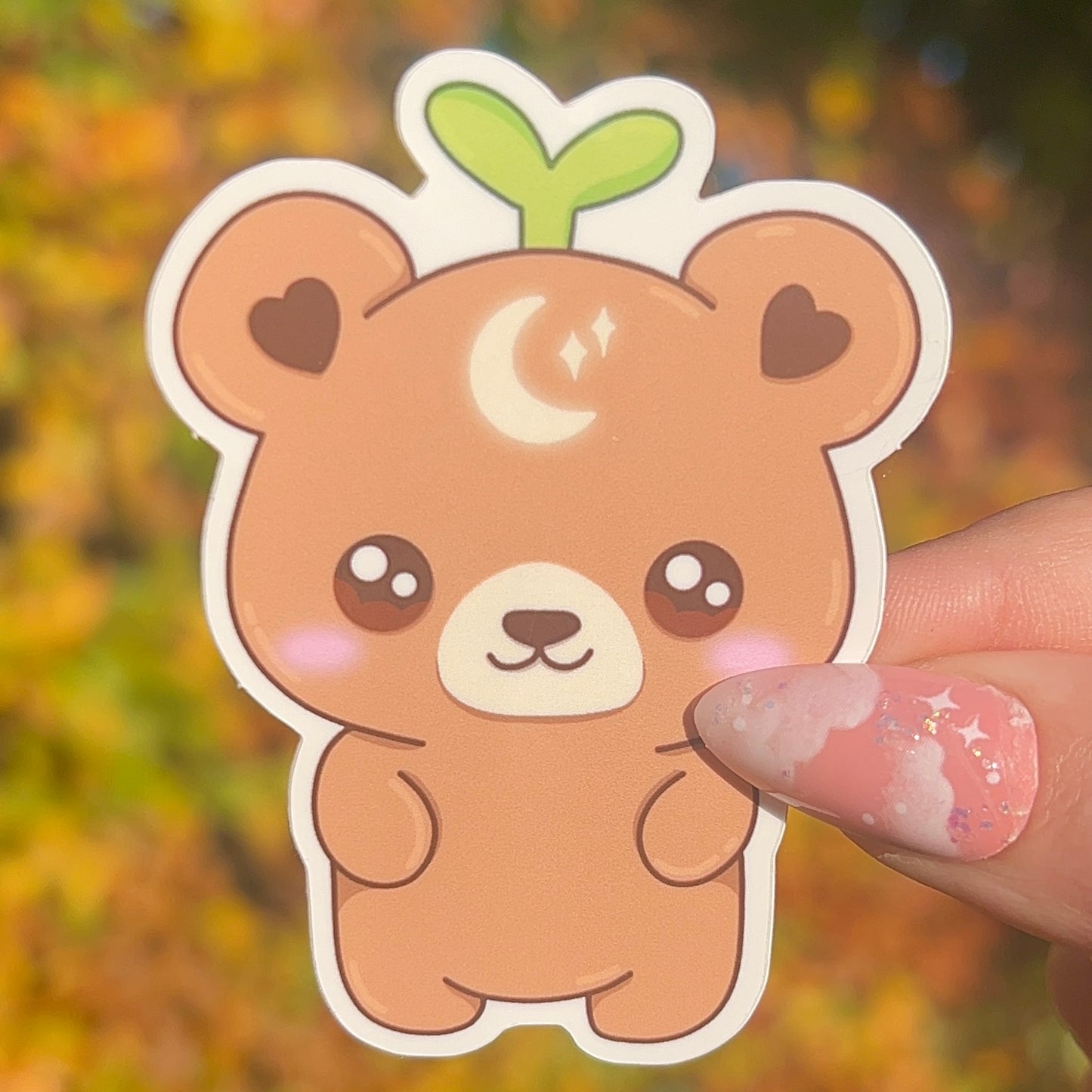 Nebbie the Celestial Sprout Bear Sticker