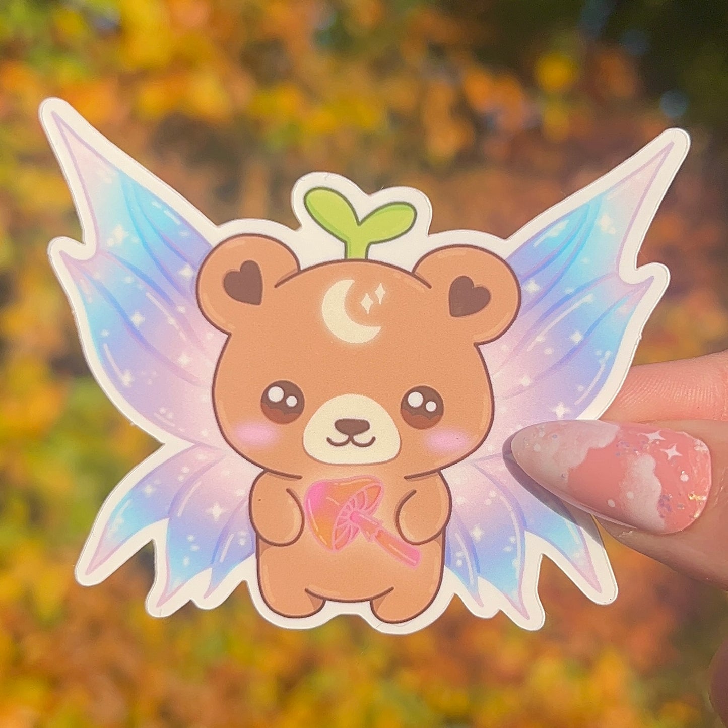 Fairy Nebbie the Celestial Sprout Bear Sticker