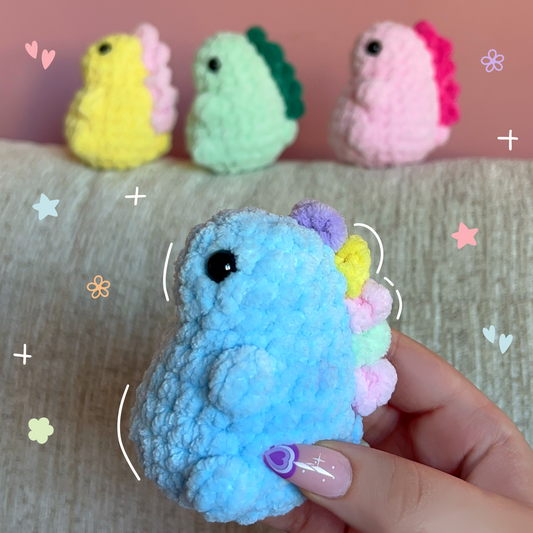 Mini Dino Crochet Amigurumi Plushie