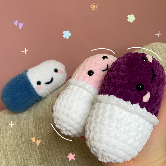 Happy Pill Crochet Amigurumi Plushie