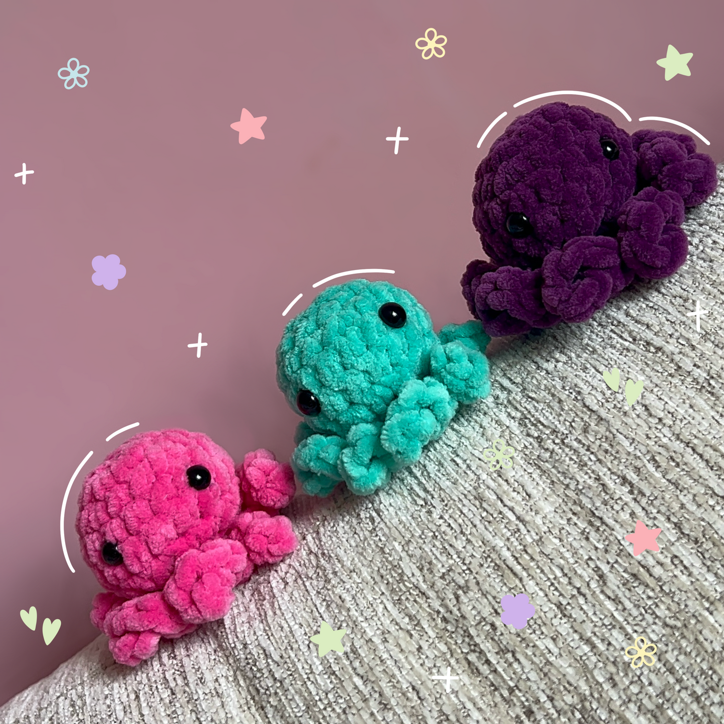 Mini Octopus Crochet Amigurumi Plushie