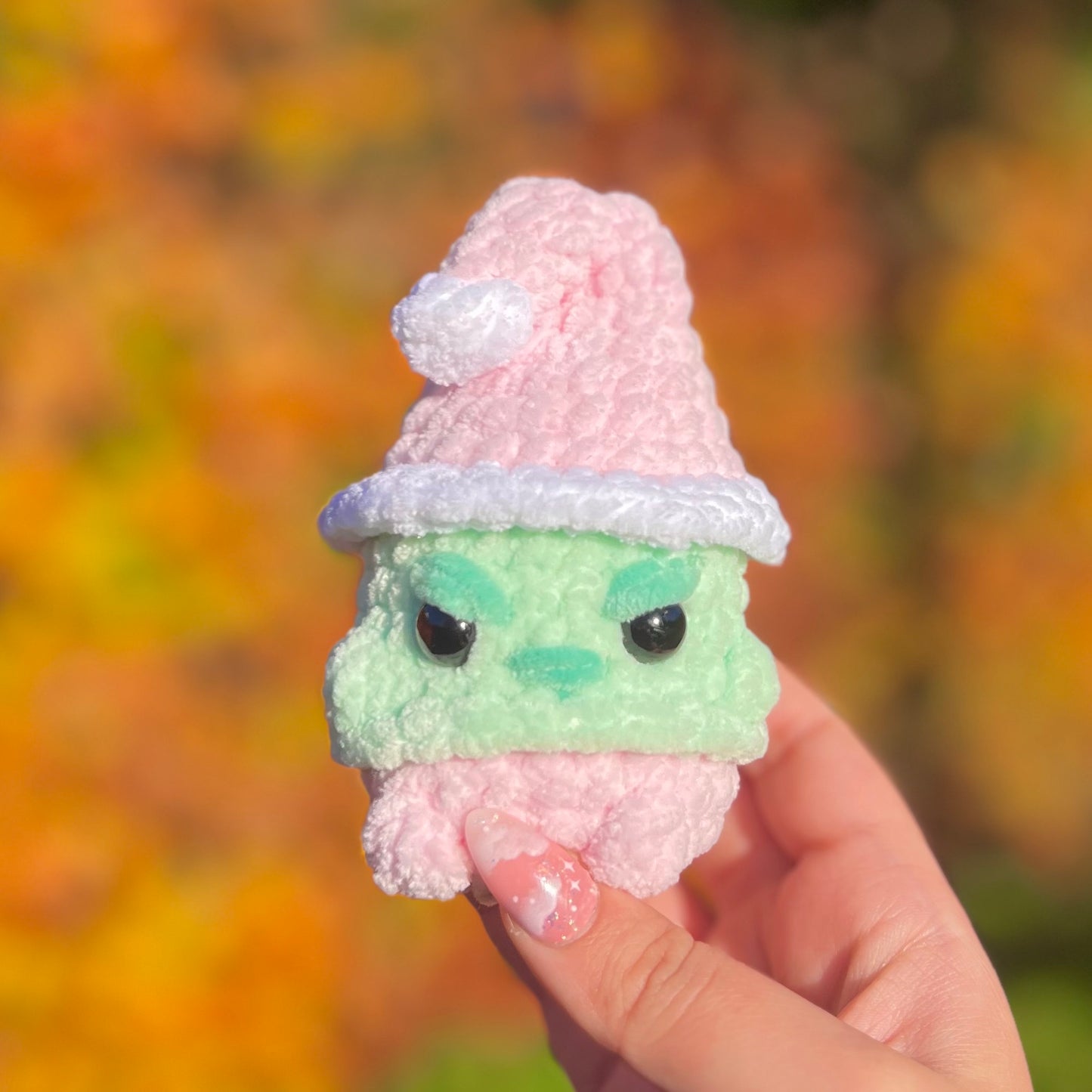 Baby Christmas Grouch Crochet Amigurumi Plushie