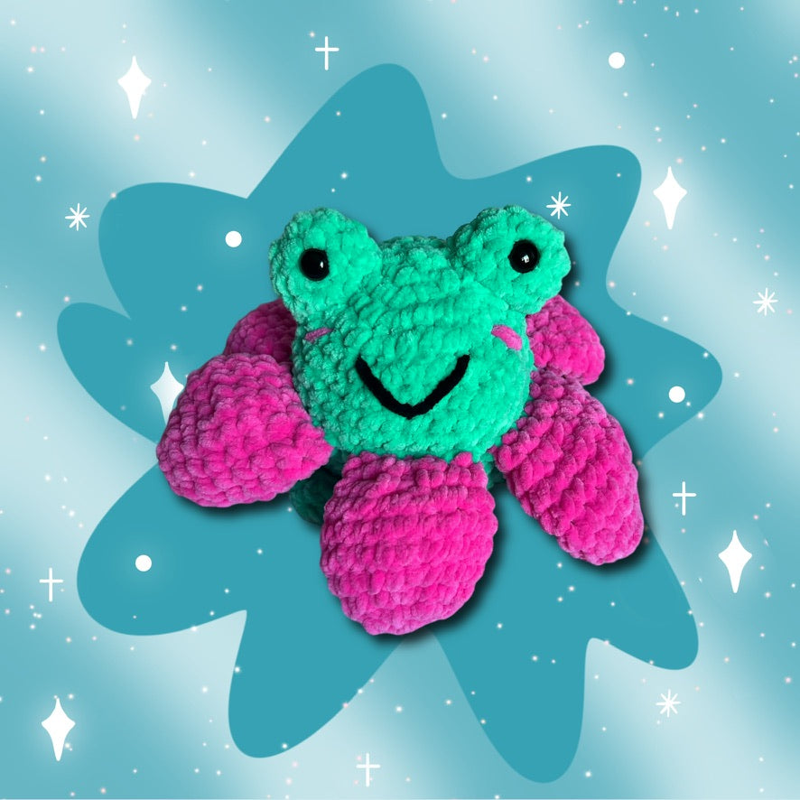 Flower Frog Crochet Amigurumi Plushie