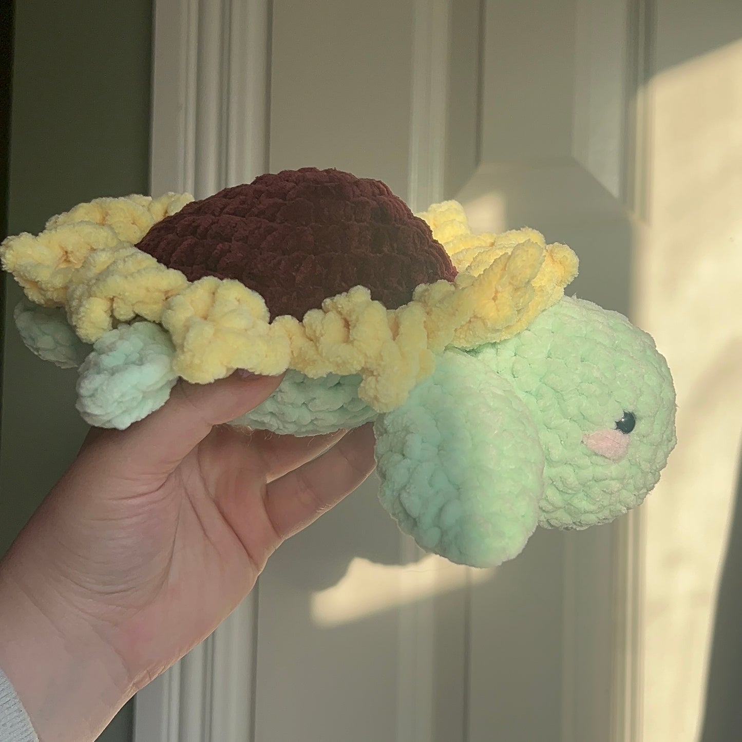 Sunflower Turtle Crochet Amigurumi Plushie