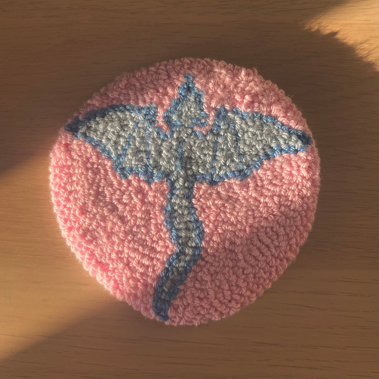 Dragon Handmade Punch Needle Mug Rug Coaster