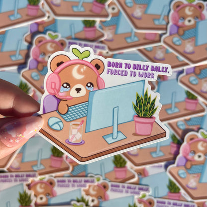 Corporate Nebbie the Celestial Sprout Bear Sticker