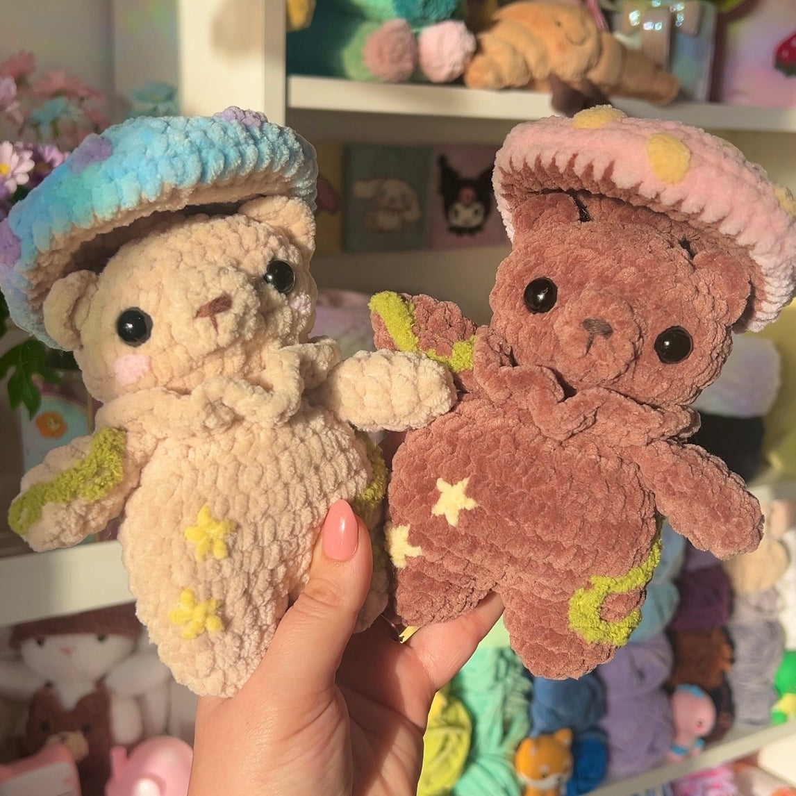 Mushroom Bear Crochet PDF Pattern