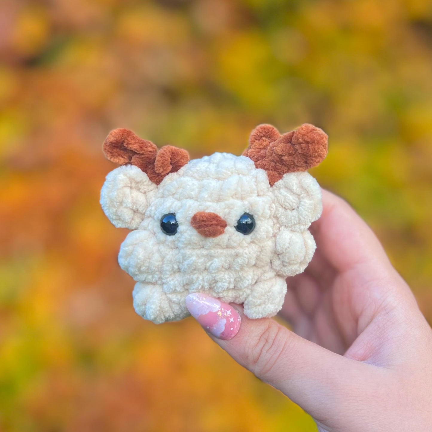 Mini Reindeer Crochet Handmade Amigurumi Plushie