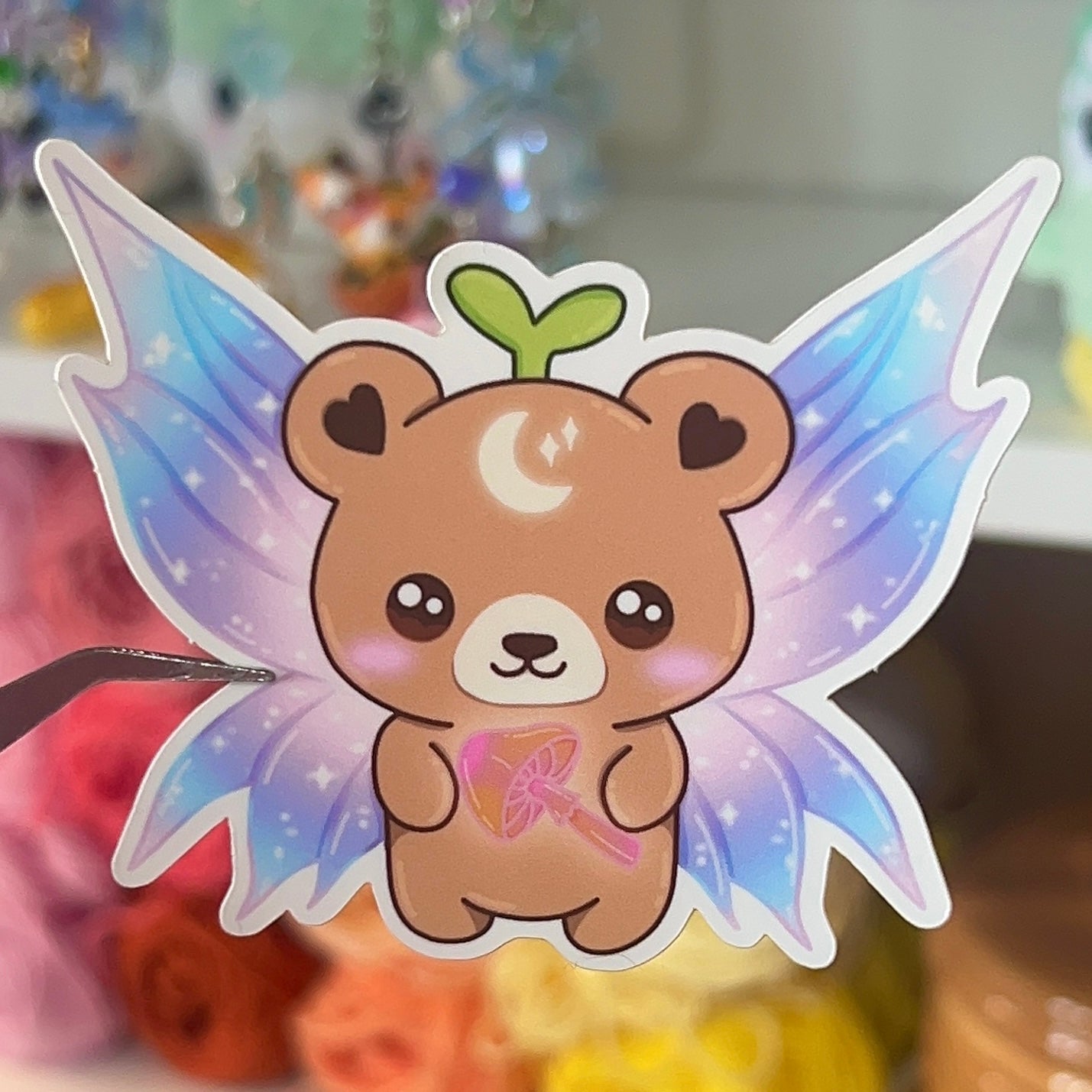 Fairy Nebbie the Celestial Sprout Bear Sticker
