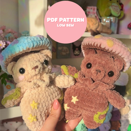 Mushroom Bear Crochet PDF Pattern