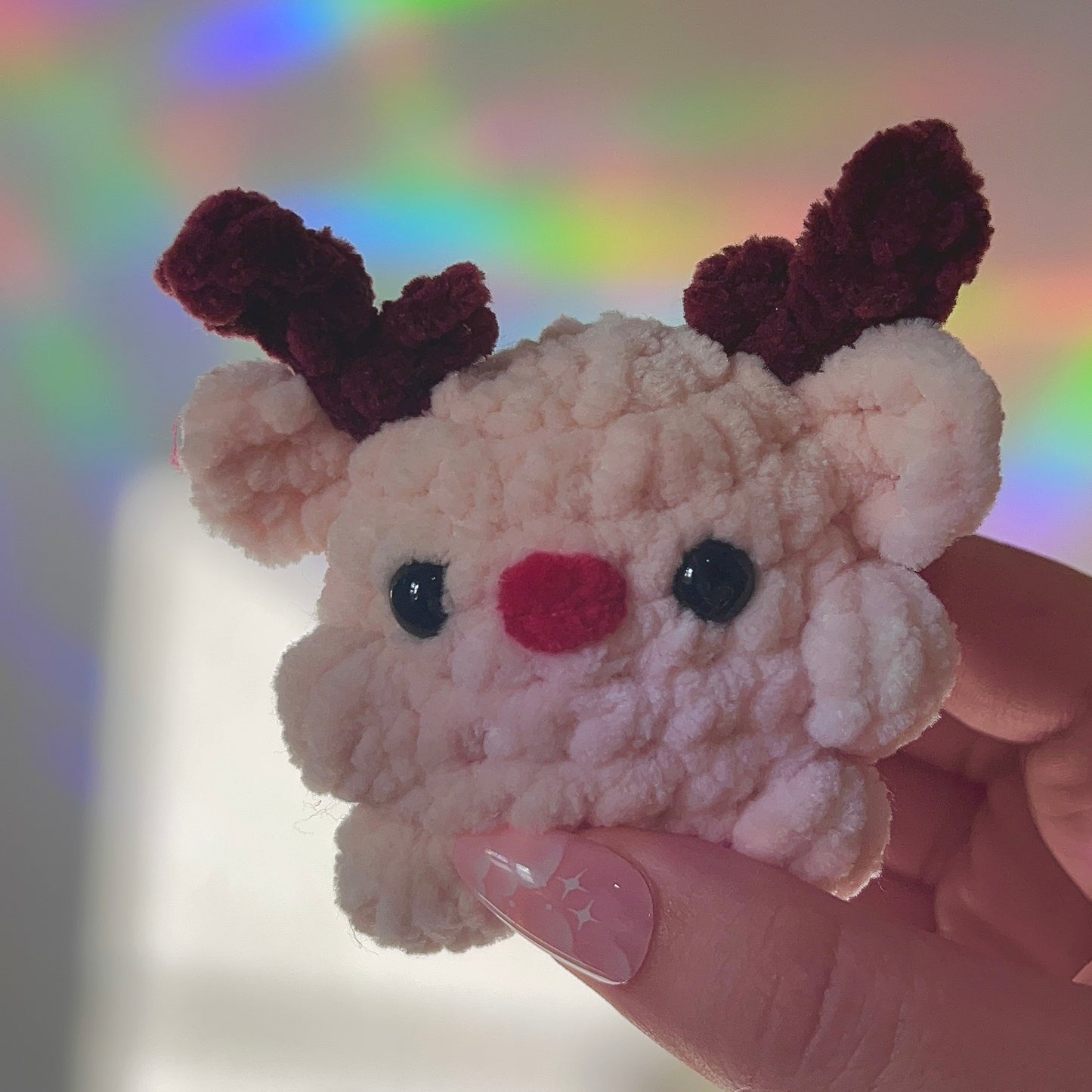 Mini Reindeer Crochet Handmade Amigurumi Plushie