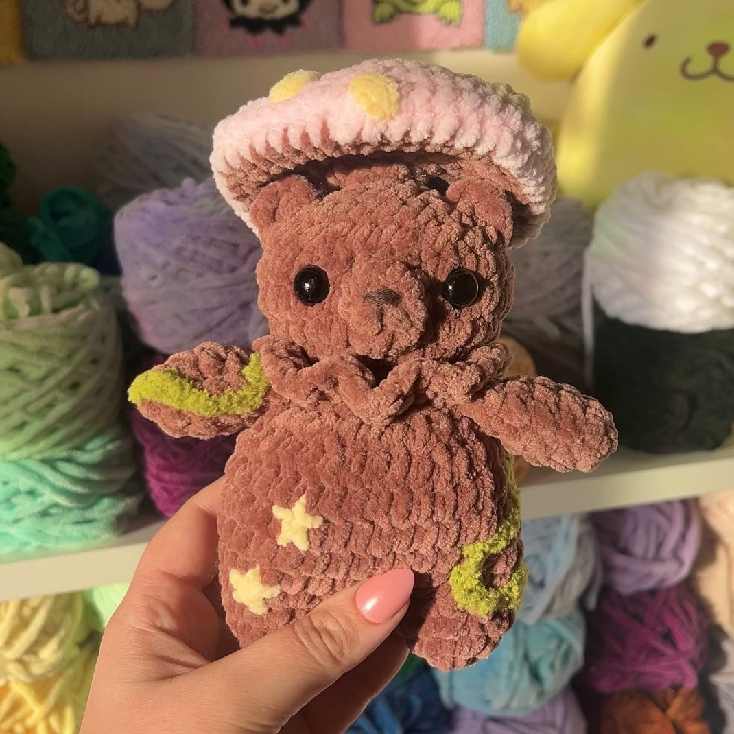 Mushroom Bear Crochet PDF Pattern