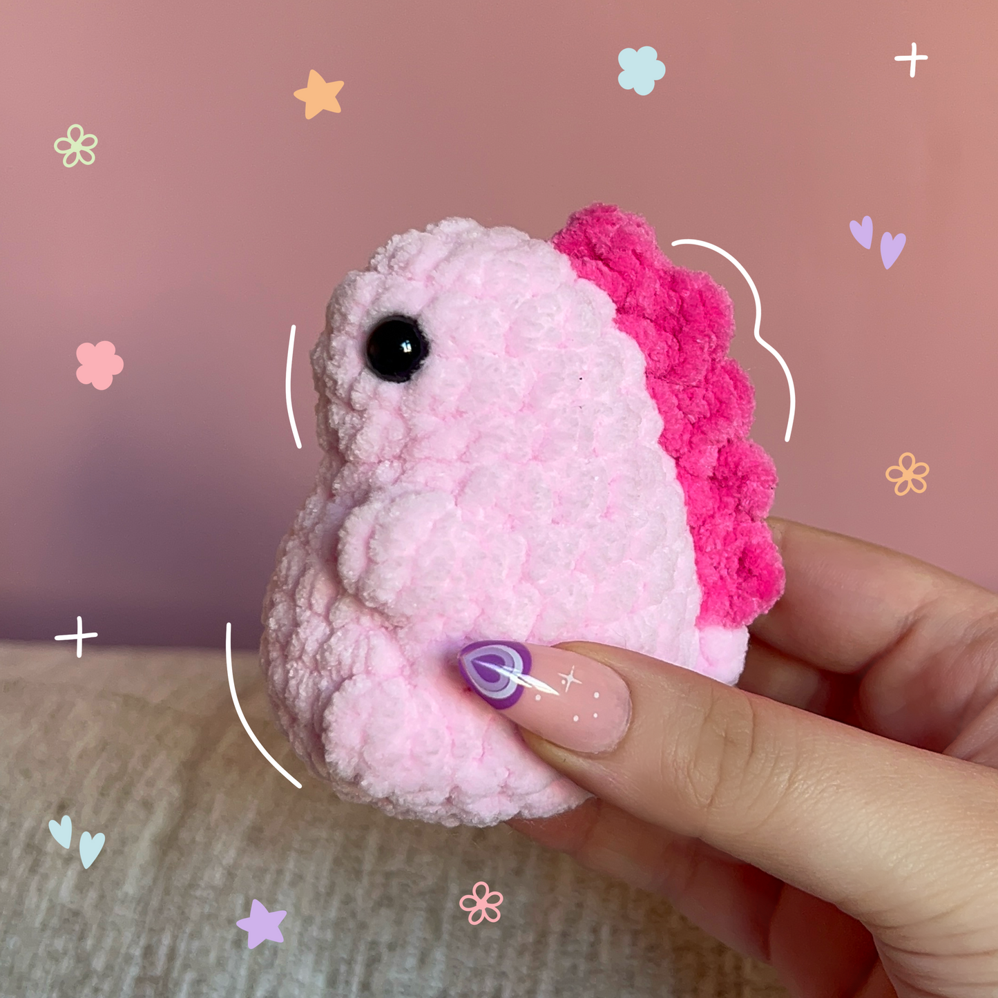 Mini Dino Crochet Amigurumi Plushie