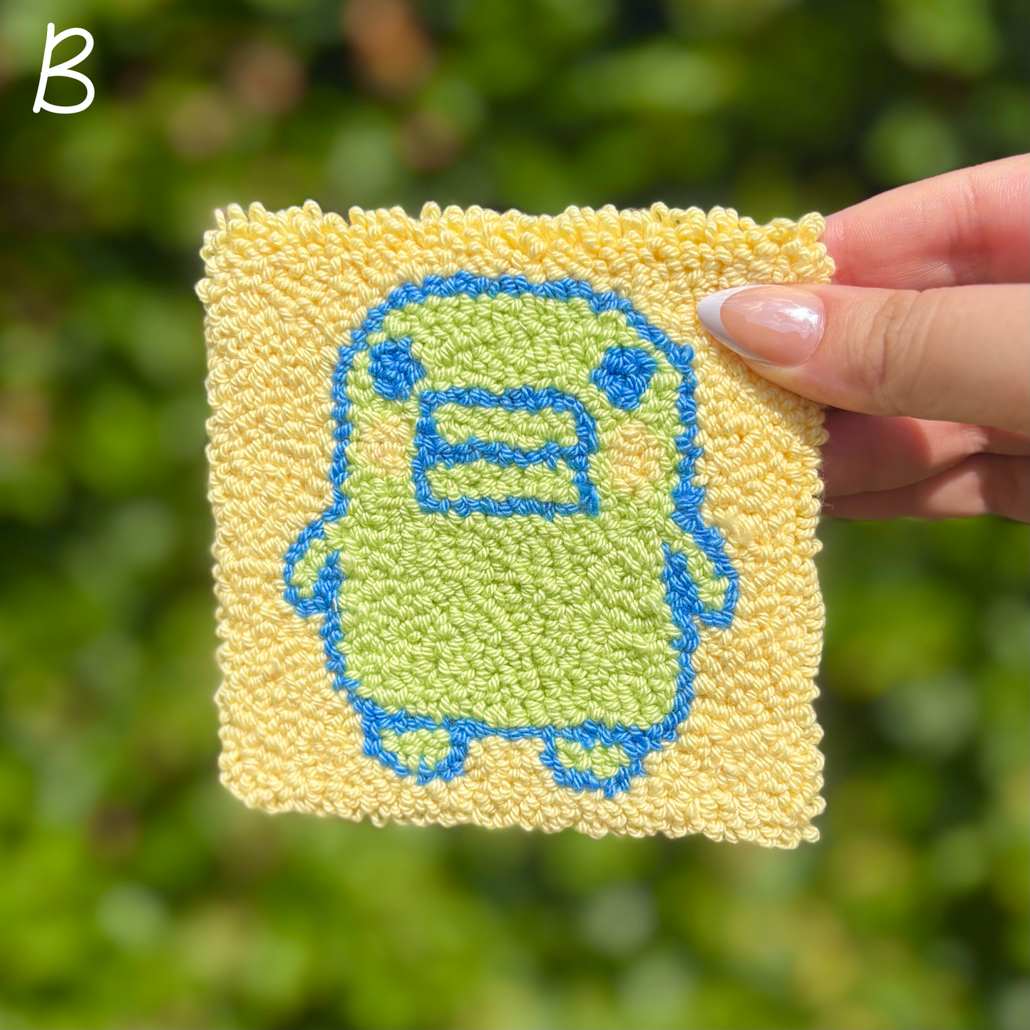 Retro Pals Handmade Punch Needle Mug Rug Coaster