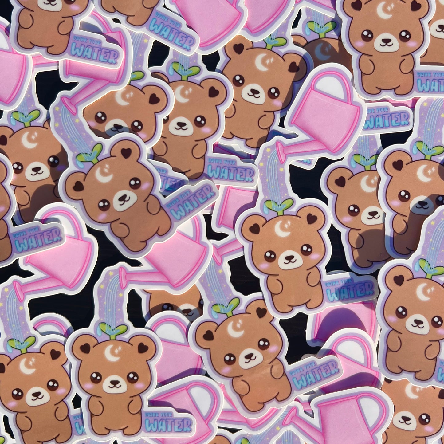 Drink Your Water Nebbie the Celestial Sprout Bear Sticker