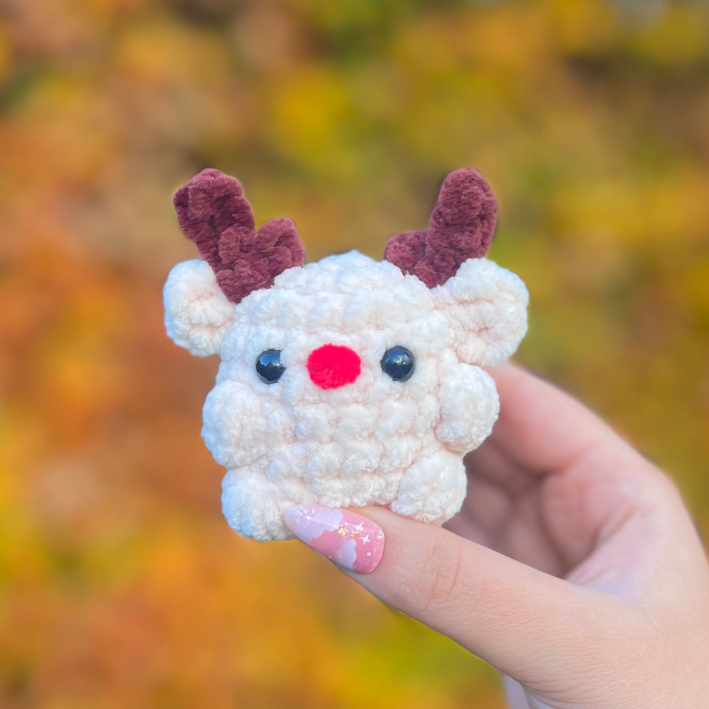 Mini Reindeer Crochet Handmade Amigurumi Plushie