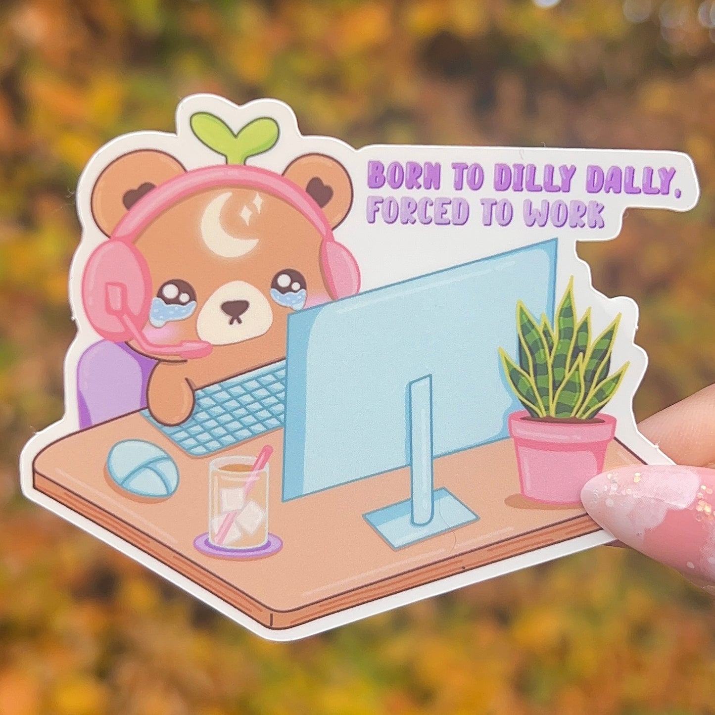 Corporate Nebbie the Celestial Sprout Bear Sticker