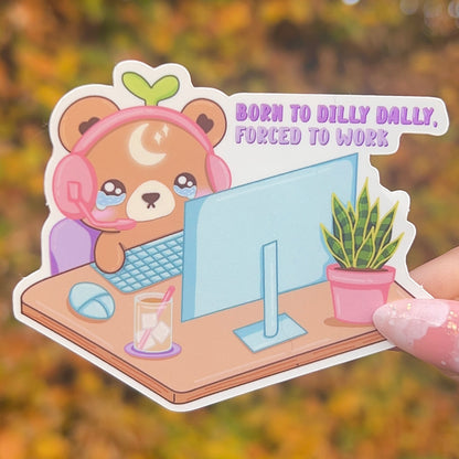 Corporate Nebbie the Celestial Sprout Bear Sticker