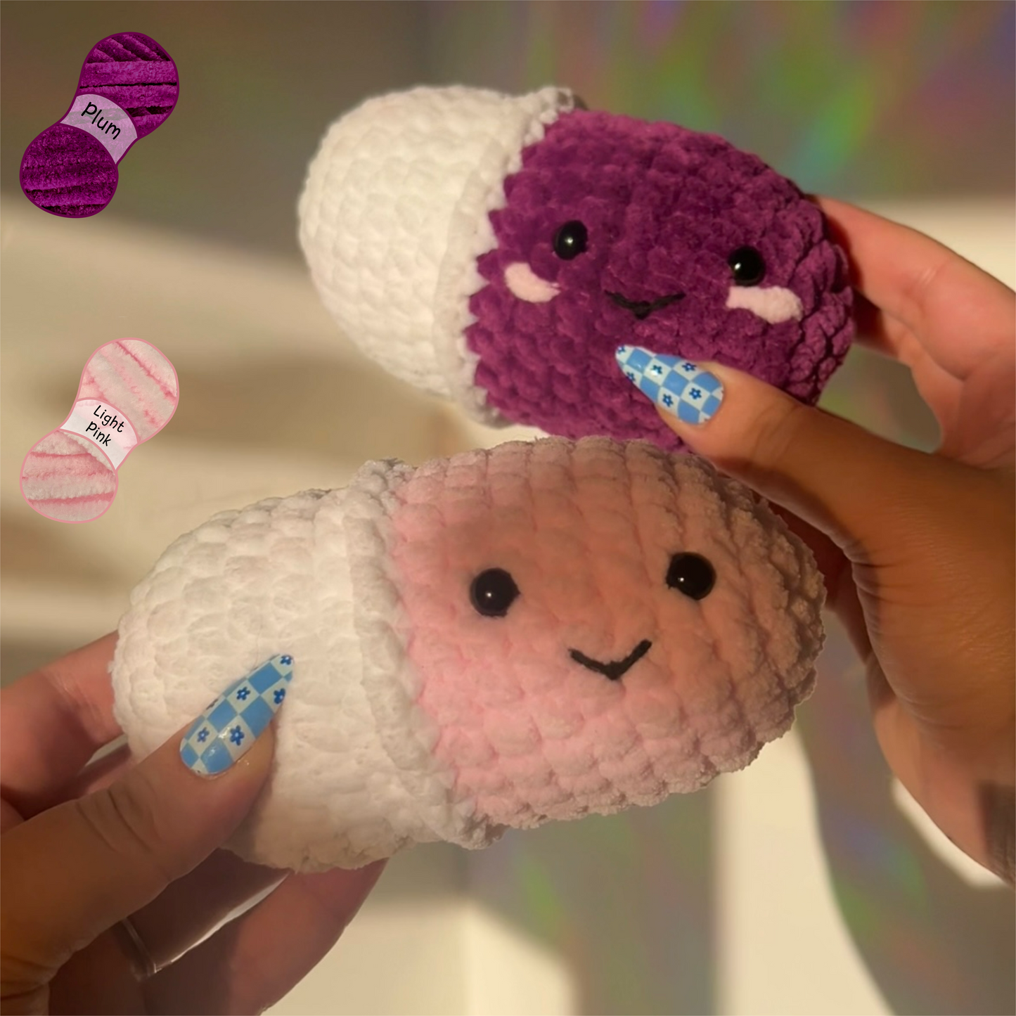 Happy Pill Crochet Amigurumi Plushie