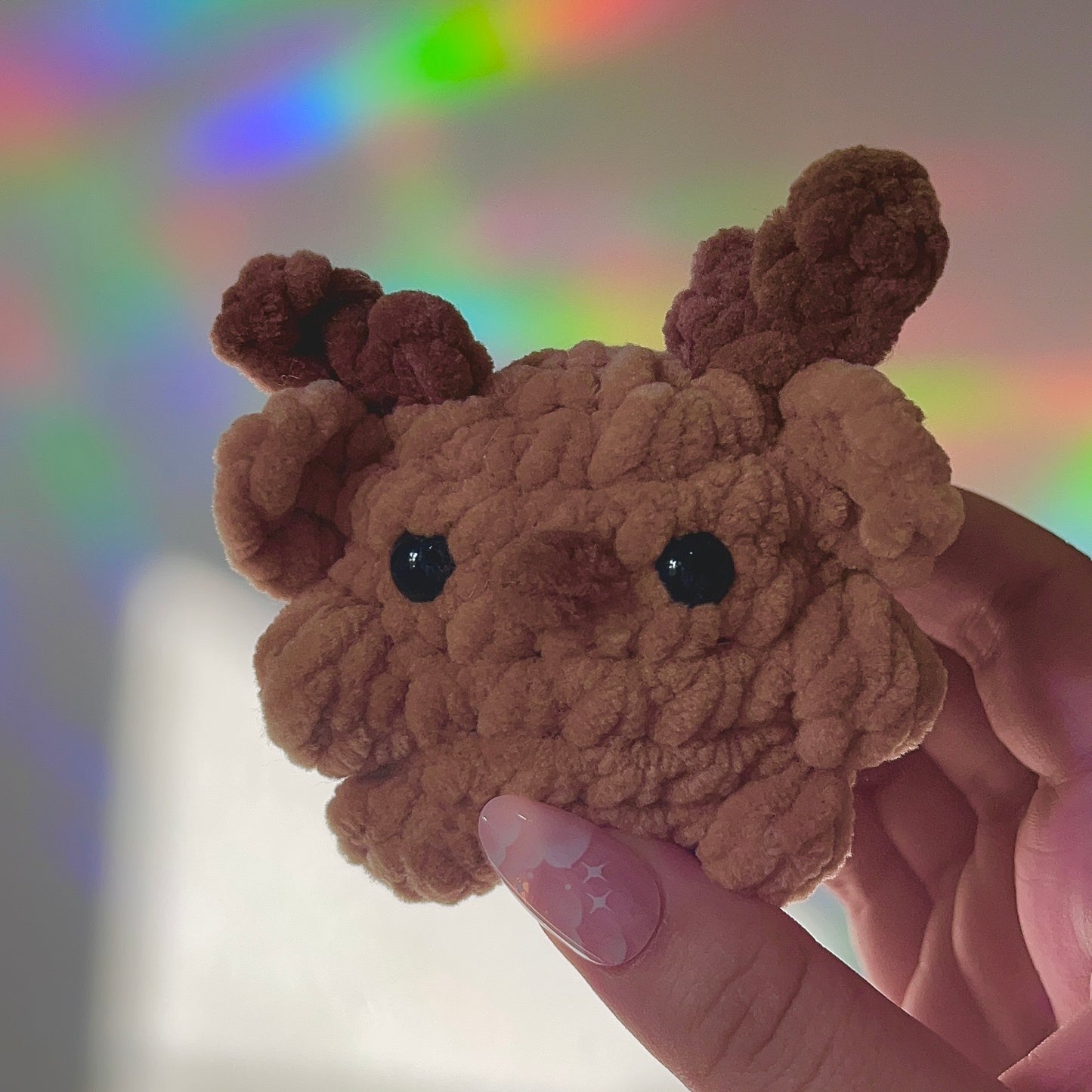 Mini Reindeer Crochet Handmade Amigurumi Plushie