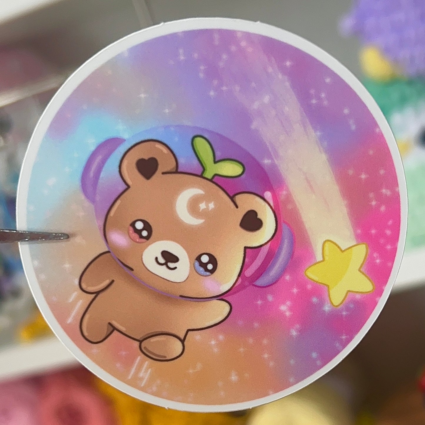 Nebula Nebbie the Celestial Sprout Bear Sticker
