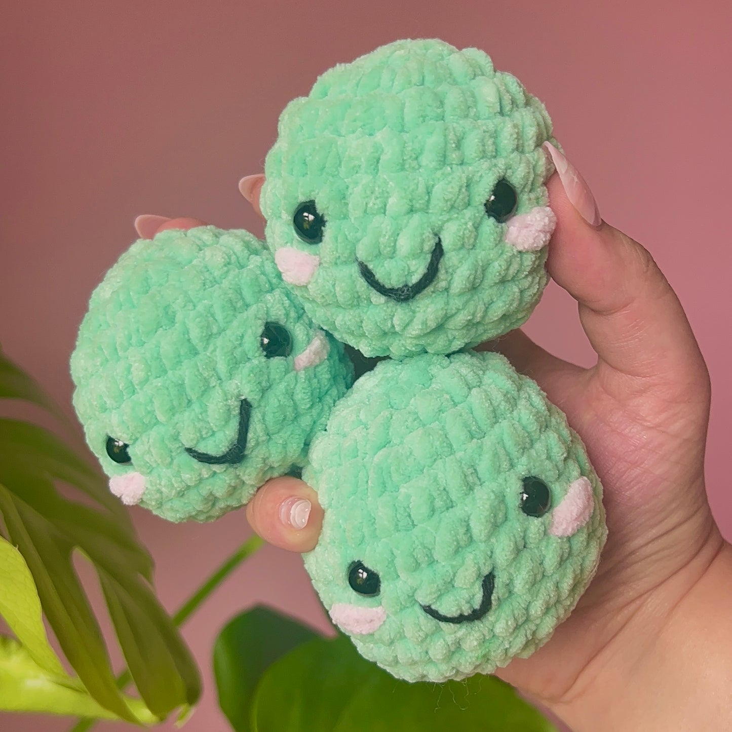 Peas in a Pod Crochet Handmade Amigurumi Plushie