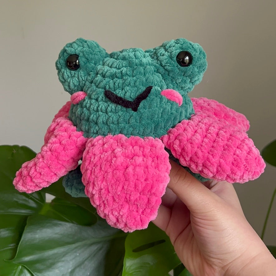 Flower Frog Crochet Amigurumi Plushie