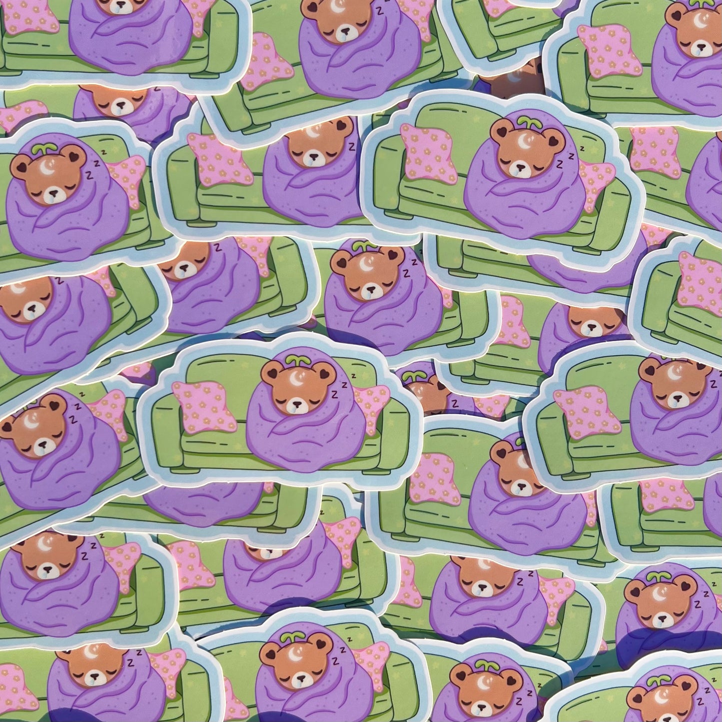 Sleepy Nebbie the Celestial Sprout Bear Sticker