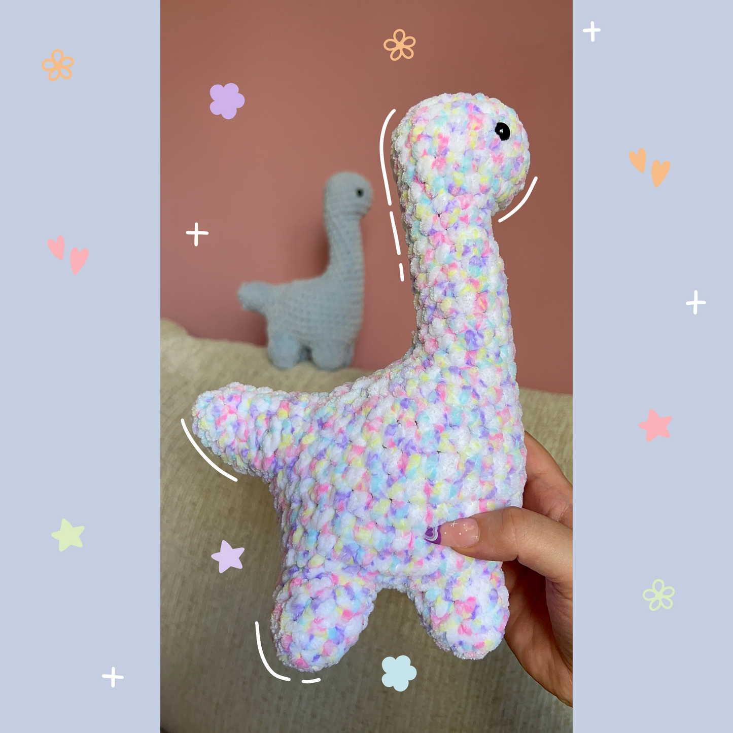 Brontosaurus Dino Crochet Amigurumi Plushie