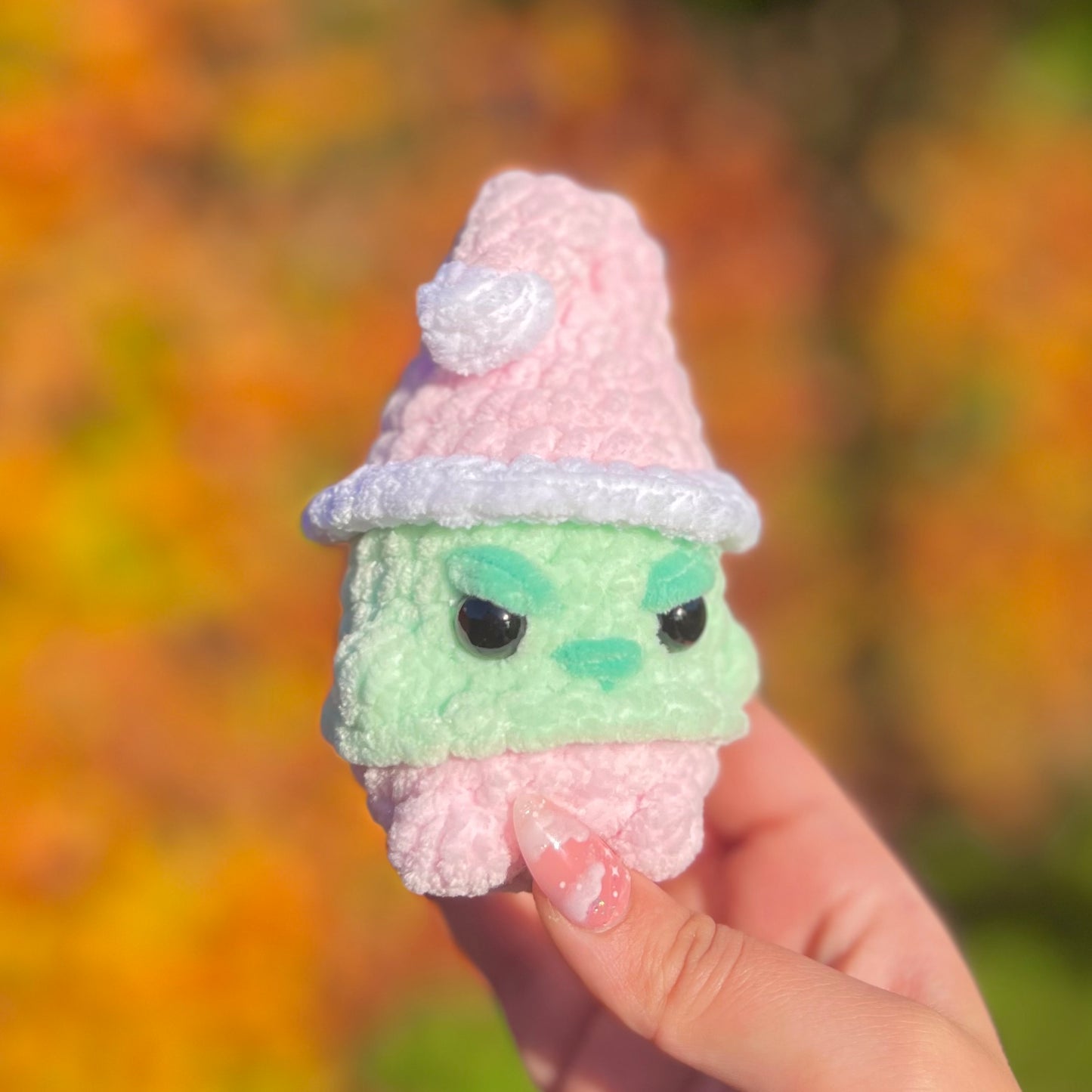 Baby Christmas Grouch Crochet Amigurumi Plushie