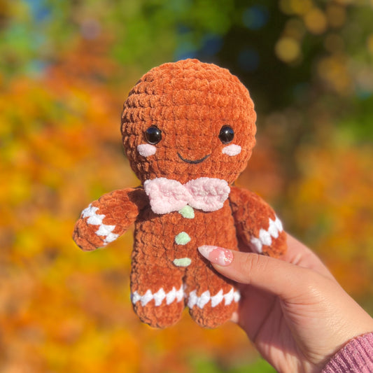 Gingerbread Man Crochet Amigurumi Plushie