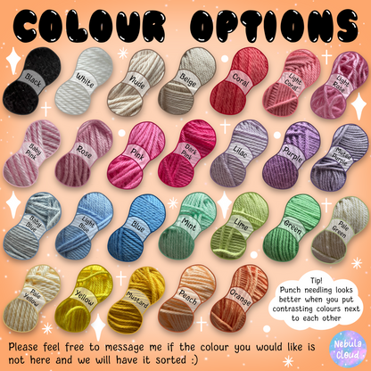 Night Sky Handmade Punch Needle Mug Rug Coaster