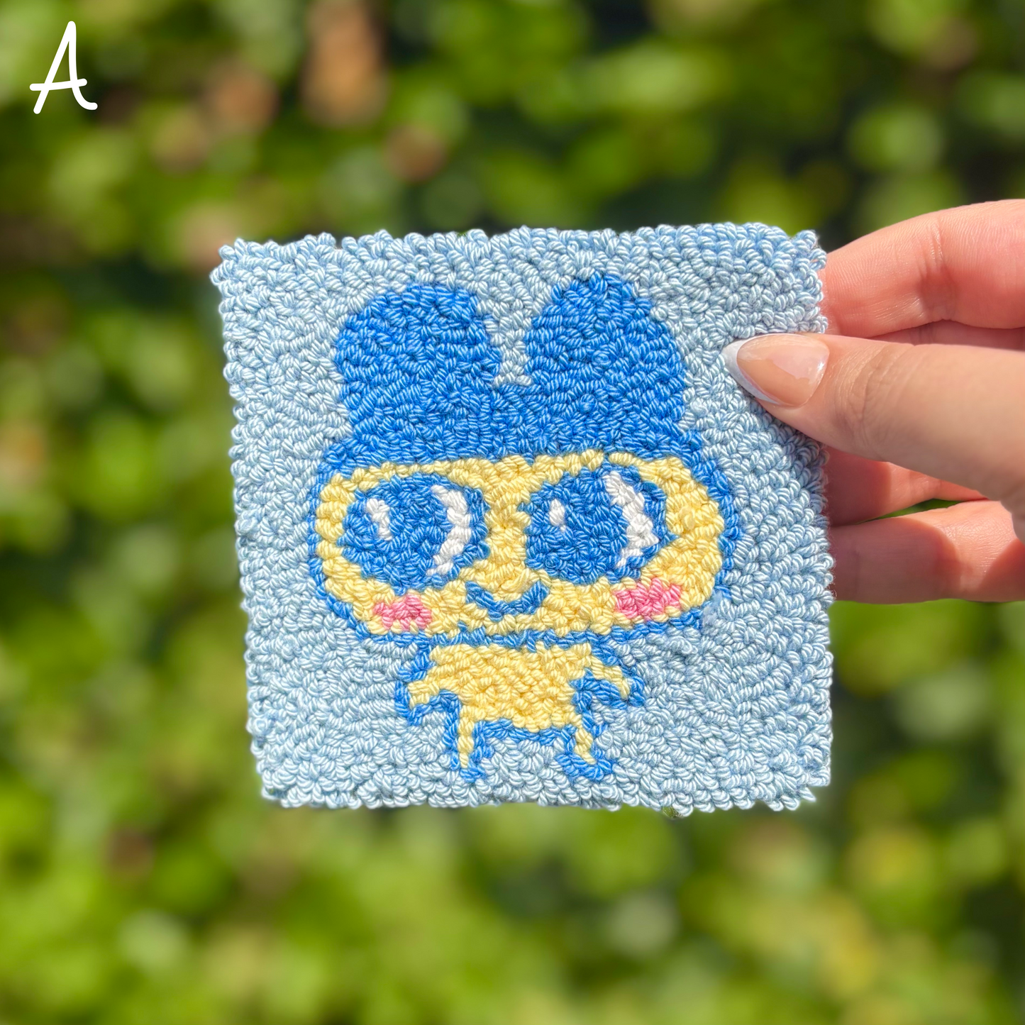 Retro Pals Handmade Punch Needle Mug Rug Coaster