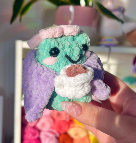 Cosy Frog Crochet Handmade Amigurumi Plushie