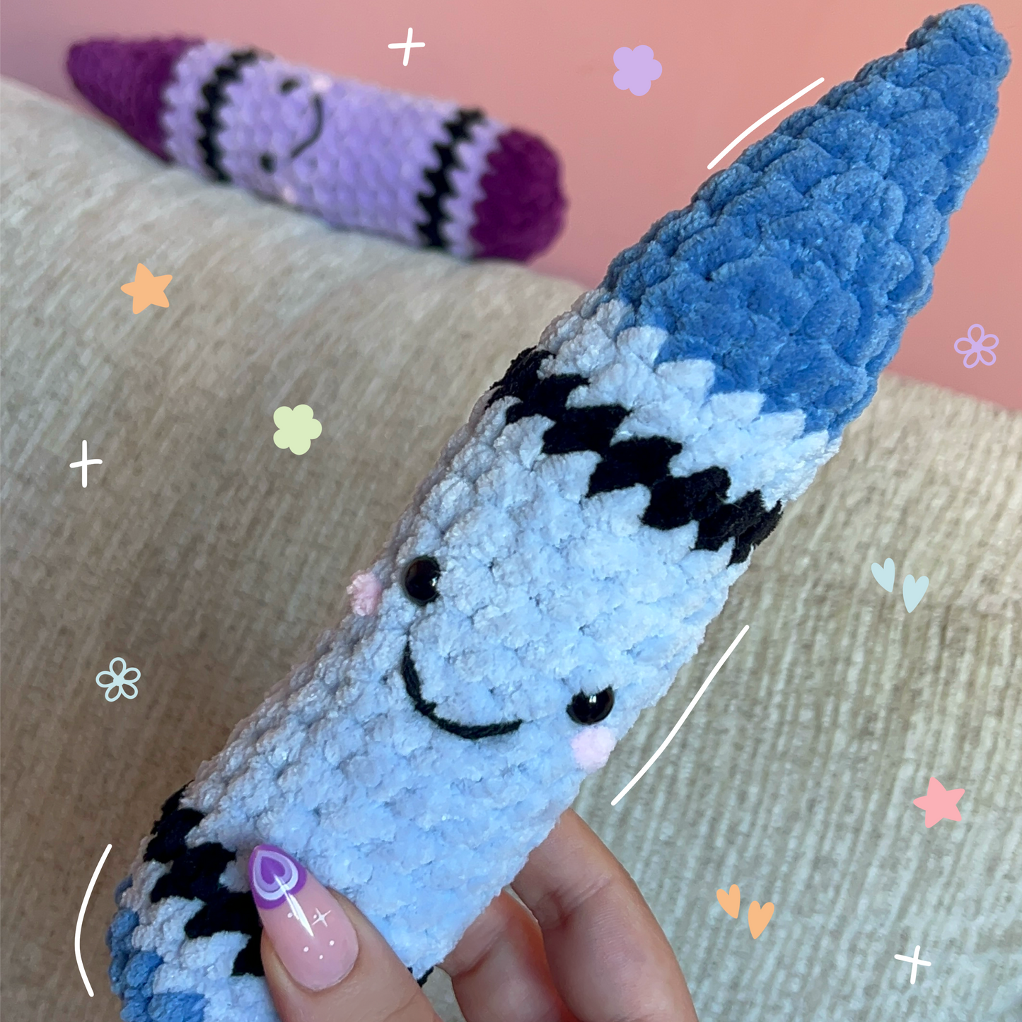 Crayon Crochet Amigurumi Plushie