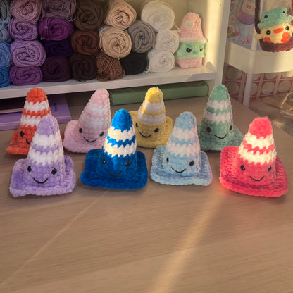 Mini Traffic Cone Crochet Handmade Amigurumi Plushie